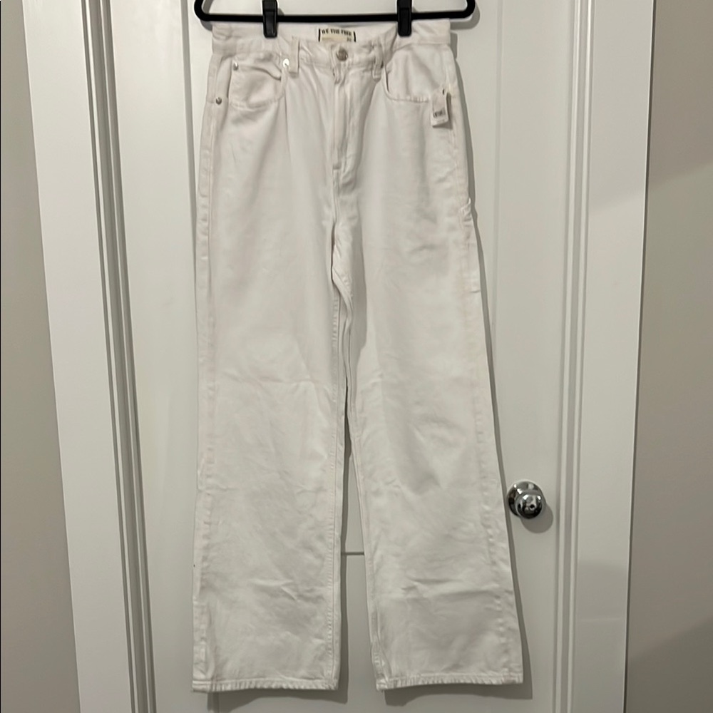 Free people wide leg White Jeans